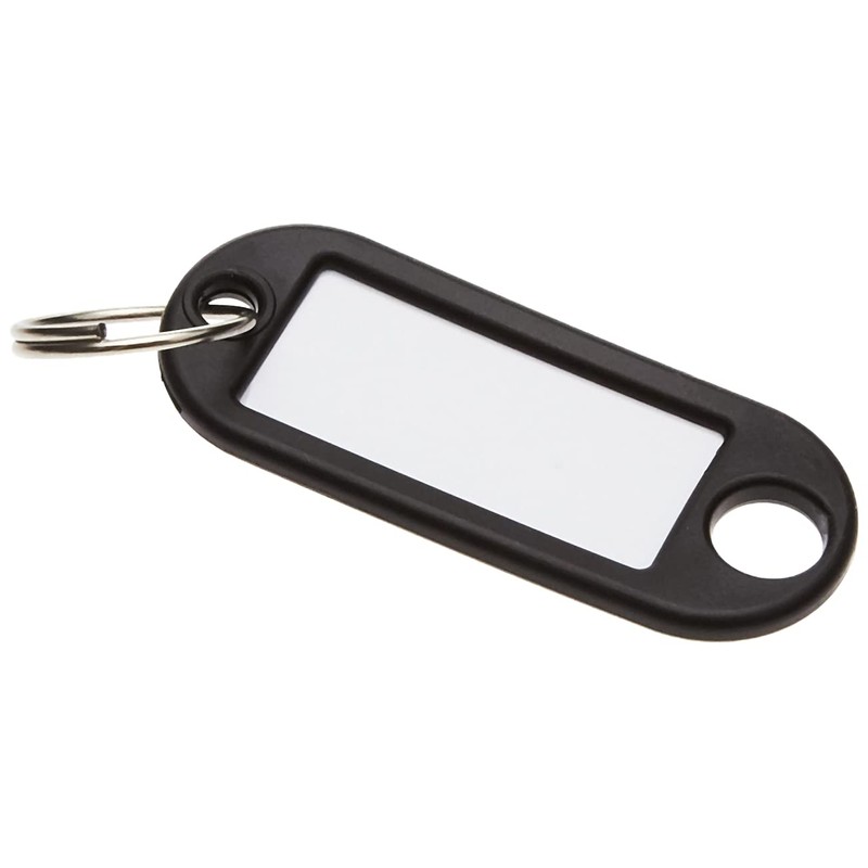 Wedo 262101800 Plastic Key Ring (Exchangeable Labels), Pack of 10