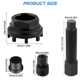 LPZMPZ Crank Puller Bicycle Bottom Bracket Puller 42 mm Bicycle Bottom Bracket Tool with 1 Set Crank Remover Bicycle Universal for Many Bicycle Types