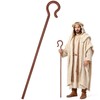 Shepherd Staff Plastic Wizard Staff Hook,55IN Brown Cane for Adult/Kids