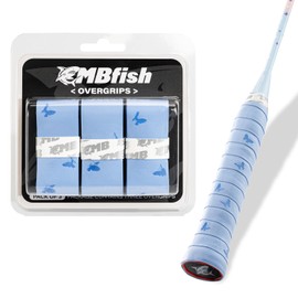 MBFISH Tennis Racket Grip Tape 3 Pack, Racket Grips Soft Racquet Overgrips for Tennis, Pickleball and Badminton - Anti-Slip and Absorbent Tennis Grip Tape Set (Butterfly Blue)