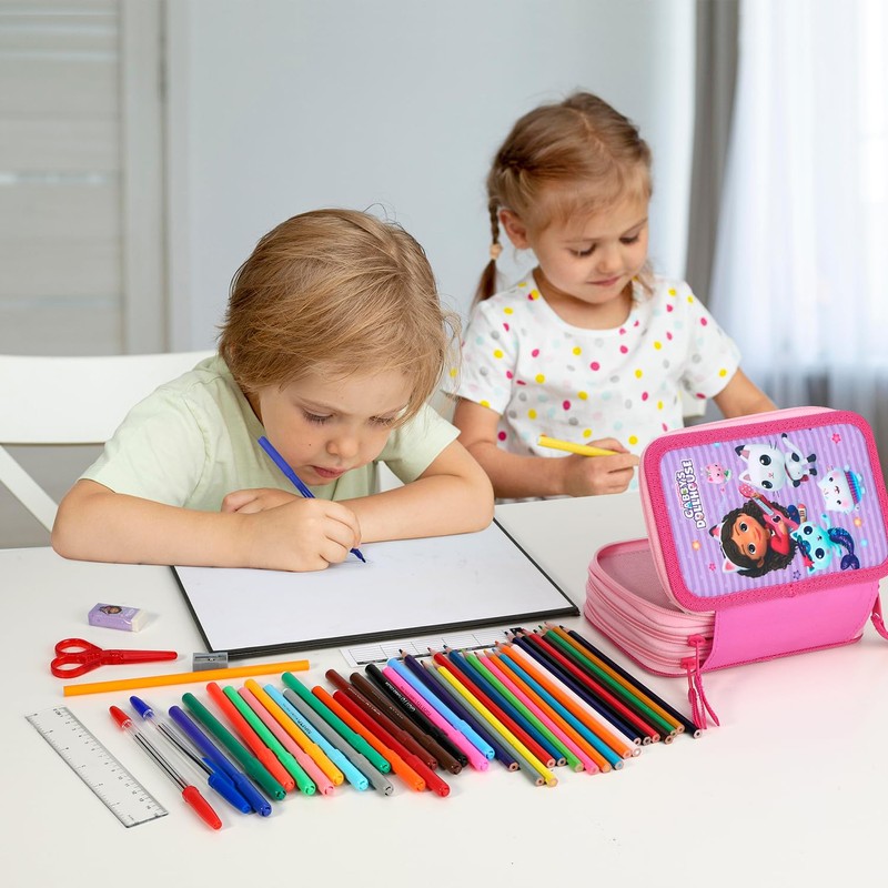 Cerdá Gabby's Dollhouse 3 Tier Large Pencil Case Multi Compartment