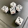 XSAJU Dice 16mm 6-Sided Set of 5 with Velour Velvet