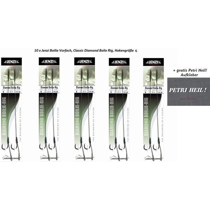 Set of 10 JENZI Leaders Braided Line Boilie Rigs Diamond