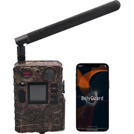 Berger + Schröter BG410 LTE Wildlife Camera with PIR Motion Sensor, 2 Black LEDs with 940 nm + White LEDs, 37 Million Pixels (4 MP CMOS Sensor), 4K Videos, 1.44 Inch TFT Screen