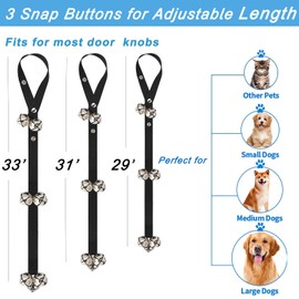Kelivi Dog Bell for Puppy Potty Training, 4 Pack Dog Bells Toilet Training, Adjustable Length Dog Doorbell with Dog Training Clicker & Dog Whistle-Dog Training Bell Puppy and Cat Communication Device