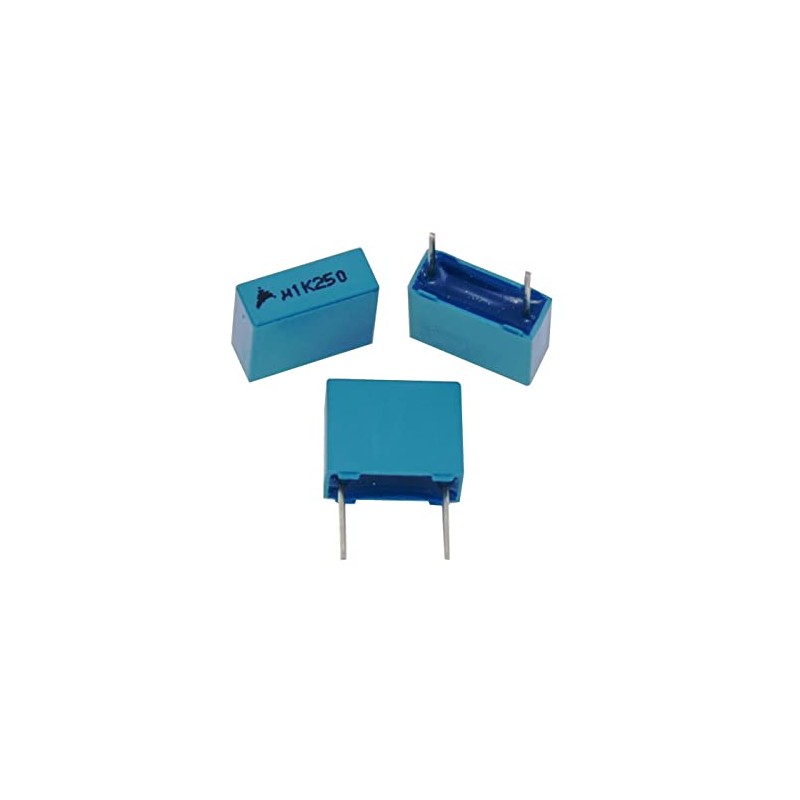 20x MKT capacitor radial 0.1µF 250V DC; RM7.5; B32520C3104K000; 100nF