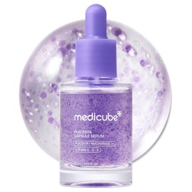 Medicube Placenta Capsule Serum, Moisturizing, Beauty Serum, Moisturizing, Dry Skin, Hypoallergenic, Sensitive Skin, Moisturizing, Firm Skin, Ultra Dry Skin, Watery Skin, Dull Skin, Korean Cosmetics