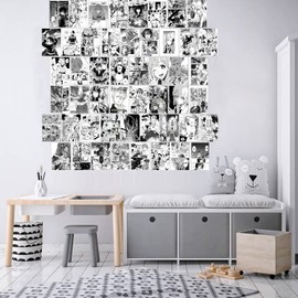 ZPPLD 50pcs Anime Wall Collage Kit,Manga Posters,Anime Collage Kit for Wall Aesthetic,Anime Poster,Anime Posters Dorm Decor Photo Collection Bedroom Decor for Anime Lovers (F)