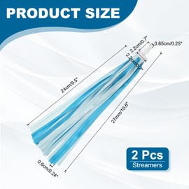 sourcing map Bike Streamers Colorful Bike Tassels Scooter Handlebar Streamers Bicycle Tassel Ribbon for Bicycle Tricycle Handles Accessory (Dark Blue, Pack of 4)