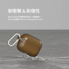 RHINOSHIELD [AirPods Pro] Case, Shockproof, US Military MIL Specification, Includes Carabiner, Drop Prevention, Full Protection, Lightweight, Compact, Scratch-Resistant, Air Pods, Cute, Stylish, Cool