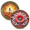 Poppy Military Challenge Coin - Memorial Coin Honoring Fallen Heroes