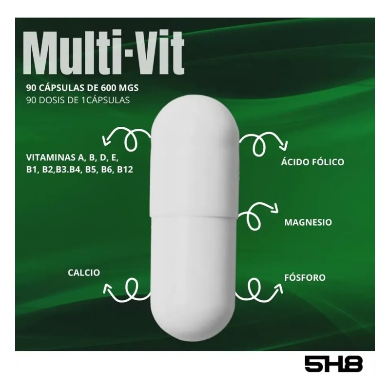 Multivitaminico 90 Caps Complejo B Vitaminas Minerales 5H8