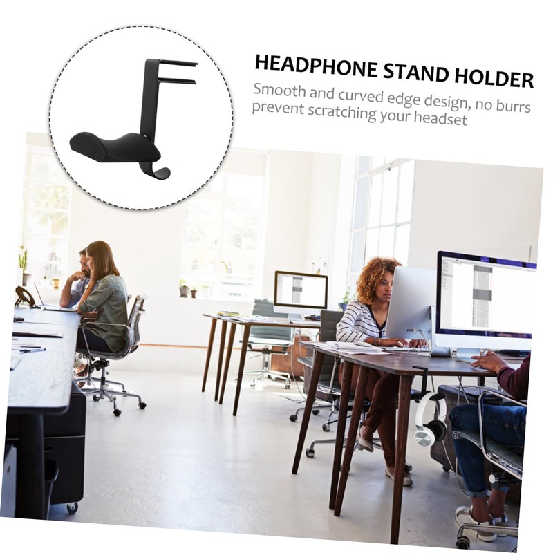 TEHAUX Adjustable Headphone Rack with PU Pad Desk Hook for