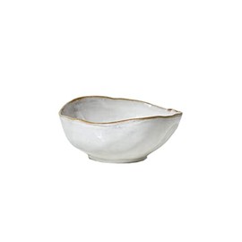 Serene Spaces Living - tazón pequeño de cerámica esmaltada con borde última intervensión, centro de mesa para bodas clásico, eventos, mide 6 pulgadas de largo, 5.5 pulgadas de ancho, 2.7 pulgadas de