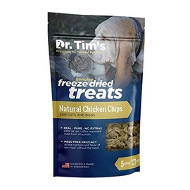 Dr. Tim's Premium Freeze Dried Pet Treats, Chicken Chips 5 oz. Bag