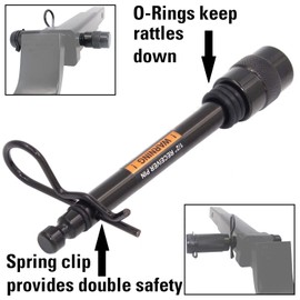 TowWorks 79660 Keyed Alike 1/2" (NOT 5/8") Trailer Hitch Lock with 3-1/4" Span, Double Safety Tow Hitch Receiver Locking Pin for Class I II Hitches and Bike Racks