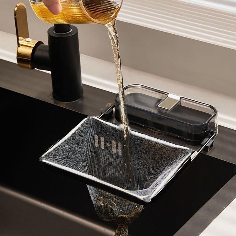 CVDYWDJIE 1 Piece Sink Strainer Holder and 100 Pieces Strainer,