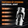 Ovabeyna 3/4"-20 Spline X 3/4" DD Chrome Steering Universal Joint