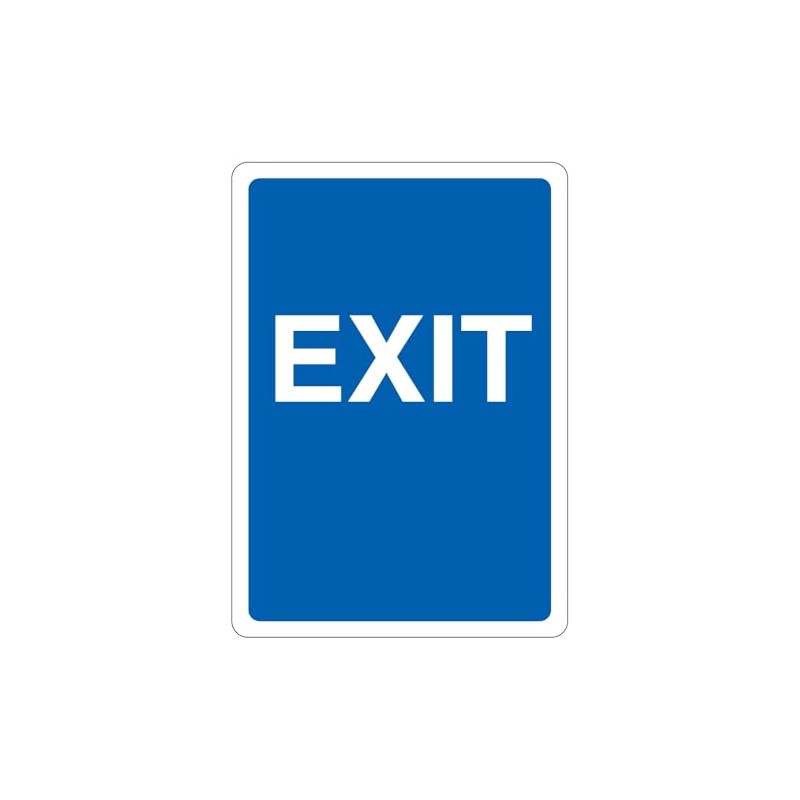 V Safety Exit - Blue 210 x 297 mm (A4)