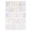 Tattoo Henna Lettering Tattoo Stickers Fancy 30 Piece Set, Mixed Colors, 1 Set / 문신 헤나 레터링 타투 스티커 팬시 30종 세트, 혼합색상, 1세트