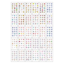 Tattoo Henna Lettering Tattoo Stickers Fancy 30 Piece Set, Mixed Colors, 1 Set / 문신 헤나 레터링 타투 스티커 팬시 30종 세트, 혼합색상, 1세트