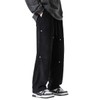 Acydar Mens Drawstring Straight Leg Pants Corduroy Joggers Pants Casual