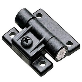 Southco E6-10-501-20 Series Adjustable Torque Position Control Hinge with Holes, Acetal Copolymer, 2-1/2" Leaf Height, 35.00 in-lbf Symmetric Torque, Black