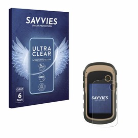 Savvies 6 Pack Screen Protector compatible with Garmin eTrex 32x / 30x / 30 / 20x / 20/10 Protection Film Clear