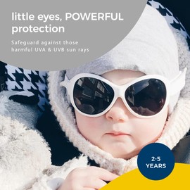 KidzBanz Retro Sunglasses Black, 2-5 Years, 100% UVA Protection
