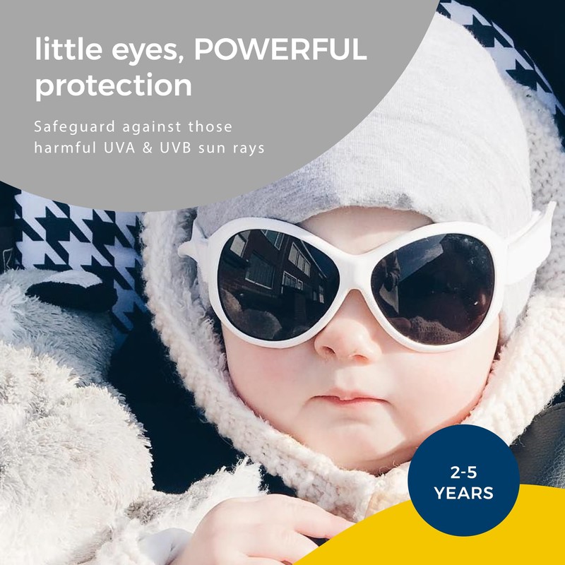 KidzBanz Retro Sunglasses Black, 2-5 Years, 100% UVA Protection