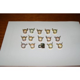 Unbranded 7/16" fuel vacuum line spring hose clamps-15 pcs