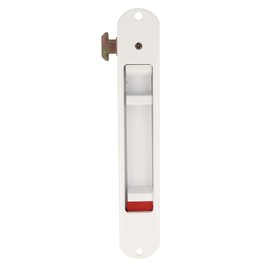 Amig - Recessed Lock for Aluminium Windows and Sliding Doors | Hook Lock for Recessed | Aluminium Finish in White | Dimensions: 192 x 28 mm