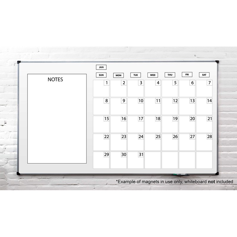 Days of The Week Magnets by DCM Solutions (Black Inverted)