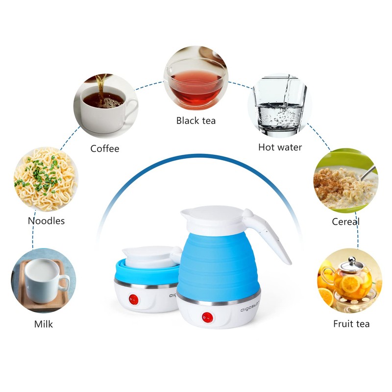 Aigostar Sapphire 30LDC Travel Foldable Kettle with Cool Touch Handle,