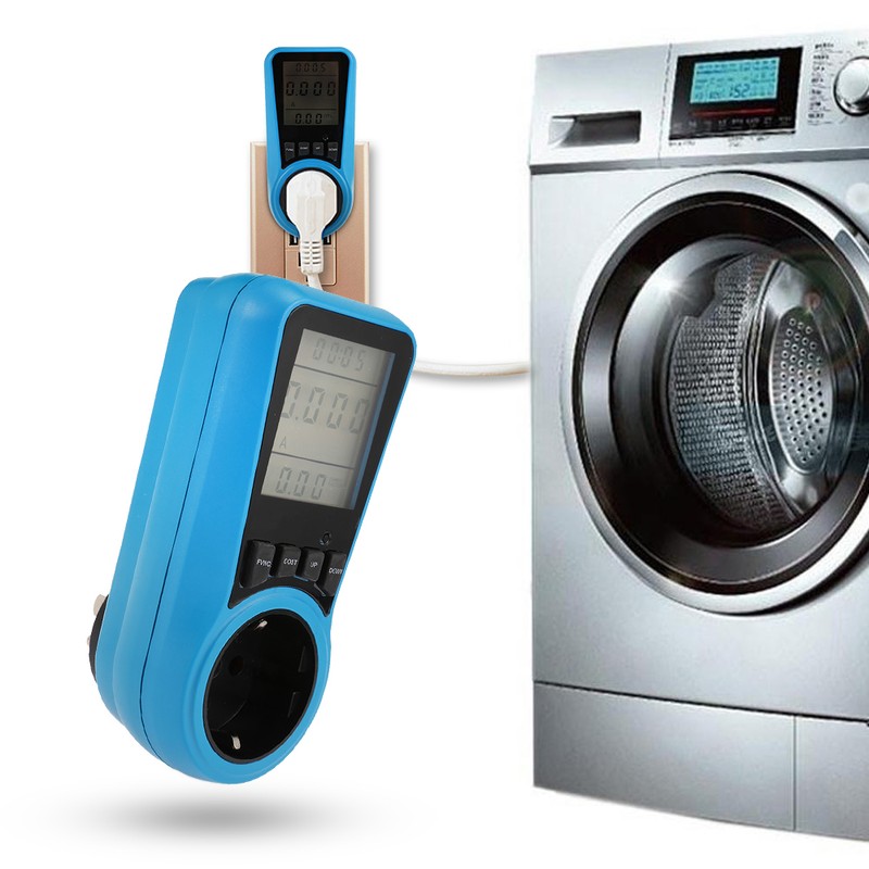 LCD Display Electricity Usage Power Meter Socket Energy Watt Volt