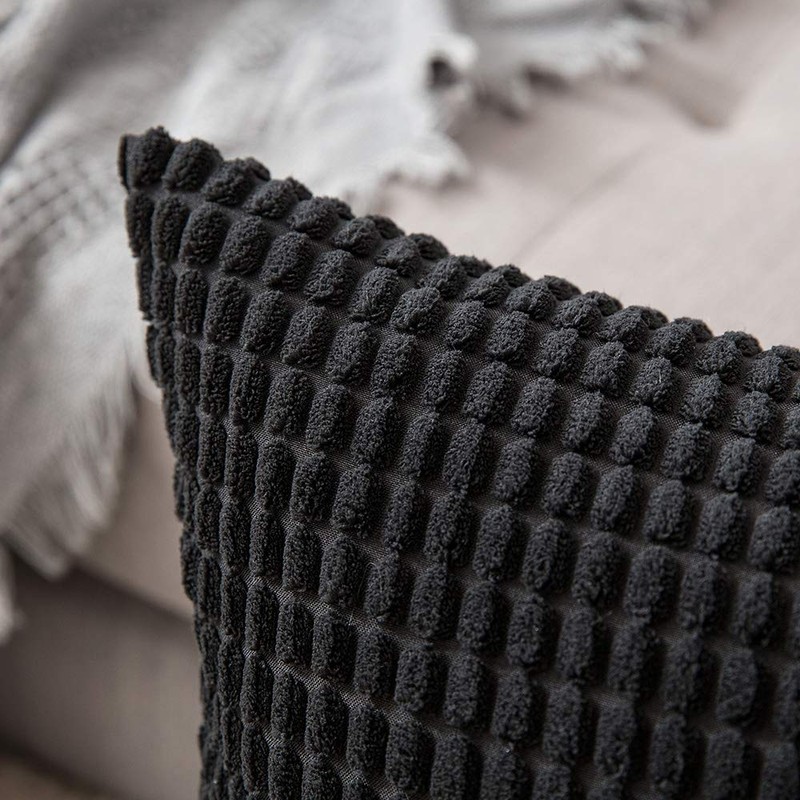 MIULEE Set of 2 Decorative Corduroy Cushion Covers 18x18 Inches,
