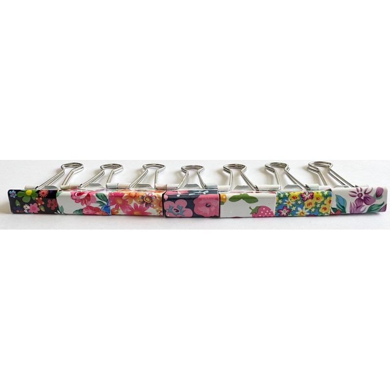 25mm Assorted Flower Design Metal Binder Foldback Clips Bulldog/Paper Clips/Binder