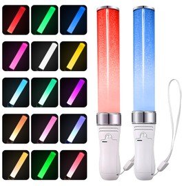 Mitening Pack of 2 LED Glow Sticks Glow Sticks Kids 15 Colours Glow Sticks Concert Props Glow Sticks Colorful for Christmas Party Concert Wedding