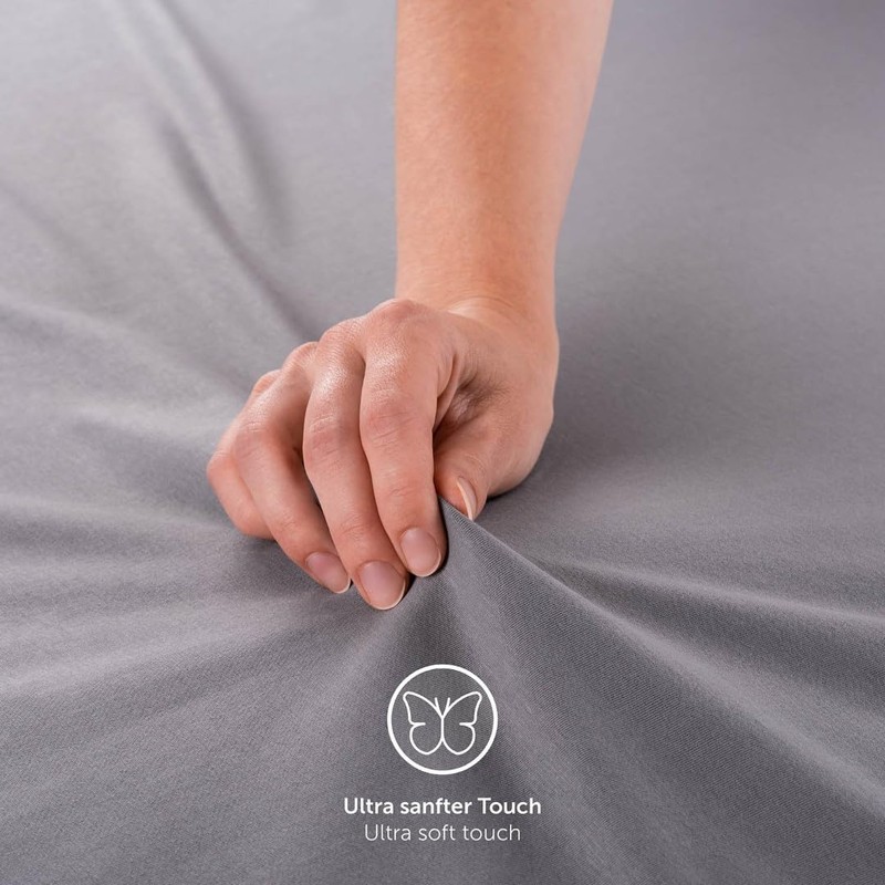 Blumtal Basics Jersey Fitted Sheet, 160 x 200 cm –