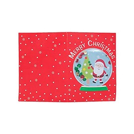 Craft County – Merry Christmas Santa Claus Card Snow Globe Craft Kit (Makes 2 Cards)