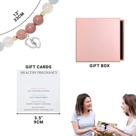 LynixTrade Mum to be Gifts, Baby Shower Gifts for Mum, Pregnancy Presents for Women, Moonstone Bracelet Gender Reveal Presents, for Mummy to be, First Mothers Day