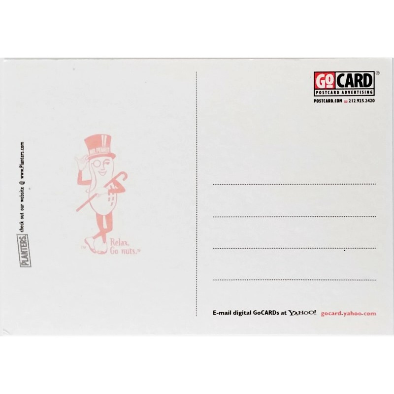 Mr Peanut Planters Advertisement Vintage Postcard GoCard Ad