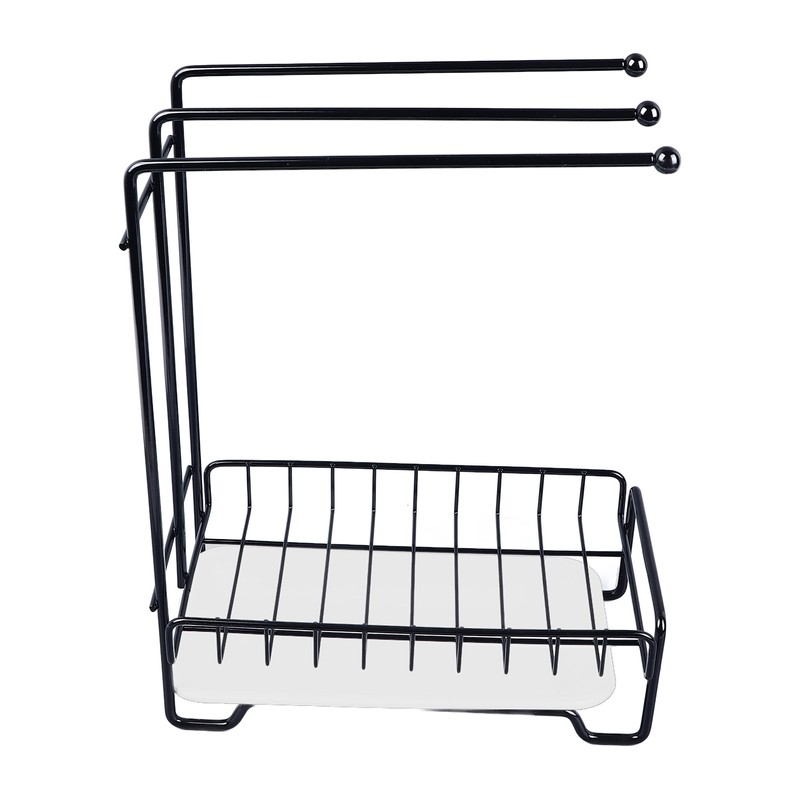 Dishcloth Drying Rack Sponge Holder Iron Draining Anti Slip Stable