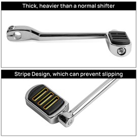 PSLER Heel Toe Shift Pegs, Motorcycle Front and Rear Levers with Shifter Pegs for 1986-2017 FL Softail, 2008-later Trike and 1988-2023 Touring Road King Road Glide Street Glide Electra Glide, Chrome
