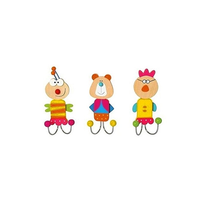 Inware – Patère, crochet mural, Patère, Lot de 3, motifs