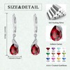 SEIYANG January Birthstone Earrings for Women Garnet Earrings Teardrop Dangle
