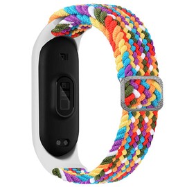 Braided Solo Loop Strap for Xiaomi Mi Band 7 6 5 4, Adjustable Nylon Elastic Sport Replacement Wristband for Xiaomi Band MiBand 7, Mi Band 6, Mi Band 5,Mi Band 4
