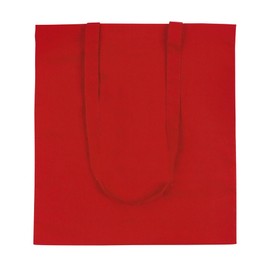 eBuyGB Shoulder Bag Natural Tote Ideal for Printing, Cotton, Red, Pack of 10