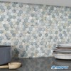 MOFIT Hexagon Peel and Stick Backsplash Tiles Kitchen,Self-Adhesive Metal and