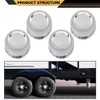 CNNELL 4Pcs Chrome Wheel Center Caps Fit 3 1/4", 3.25"
